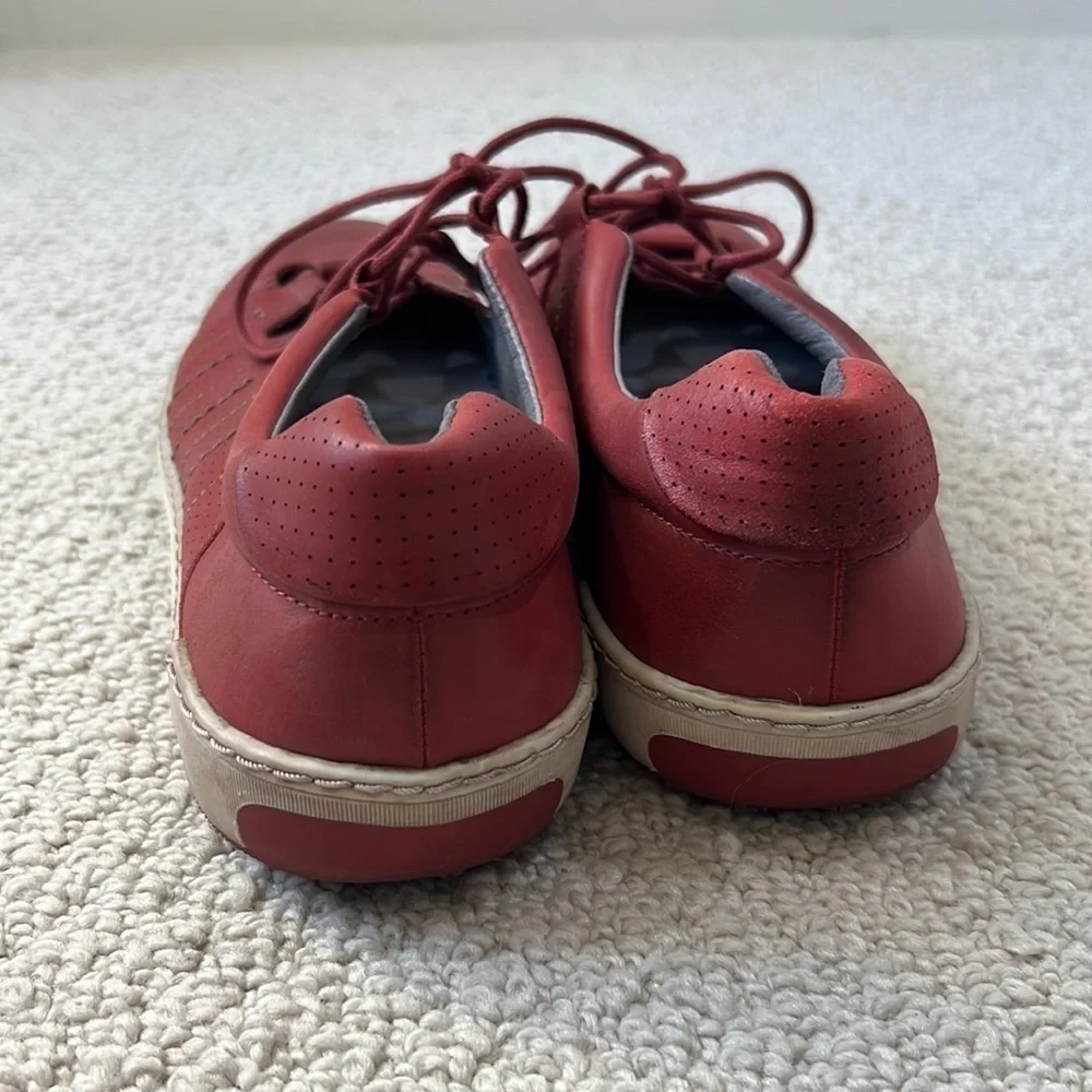 BIZA Shoes Women’s Red Leather Sneakers Size 9.5 - Picture 4 of 8